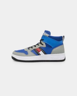 Mom Safe Tommy Jeans Mid Pop Basketball Trainers Cobalt