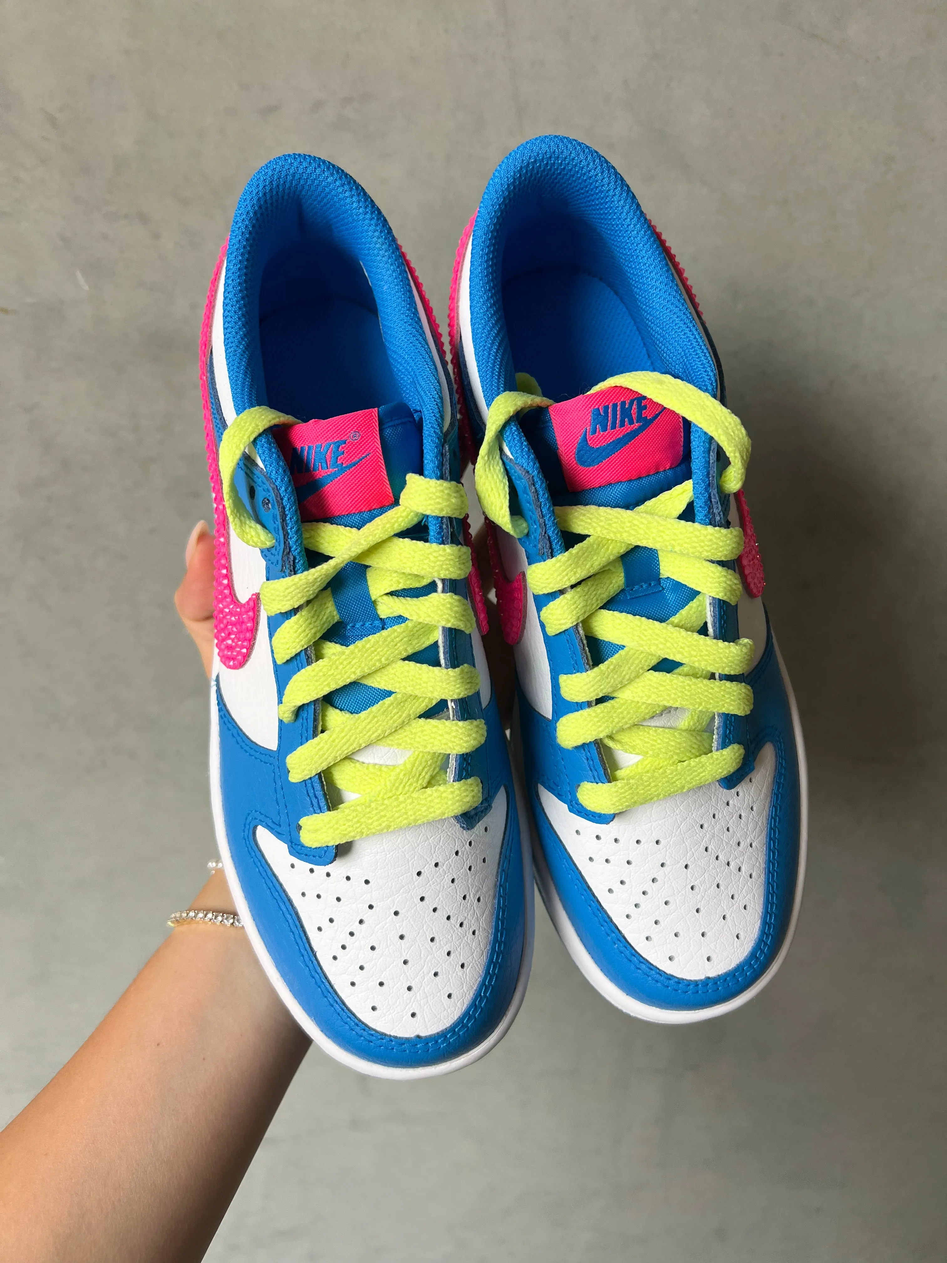 Cushion Feel Sandals style Neon Swarovski Womens Nike Dunk Shoes