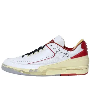 Nike Air Jordan 2 Low SP Off-White White Varsity Red Ankle Hugging Design