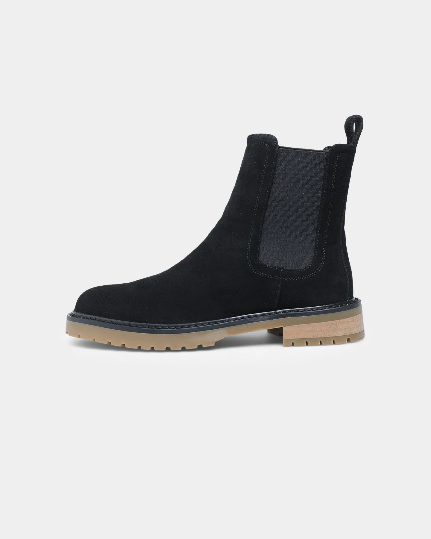 Saint Morta Chunky Chelsea Boot Black/Gum Teen Fun Quiet Step
