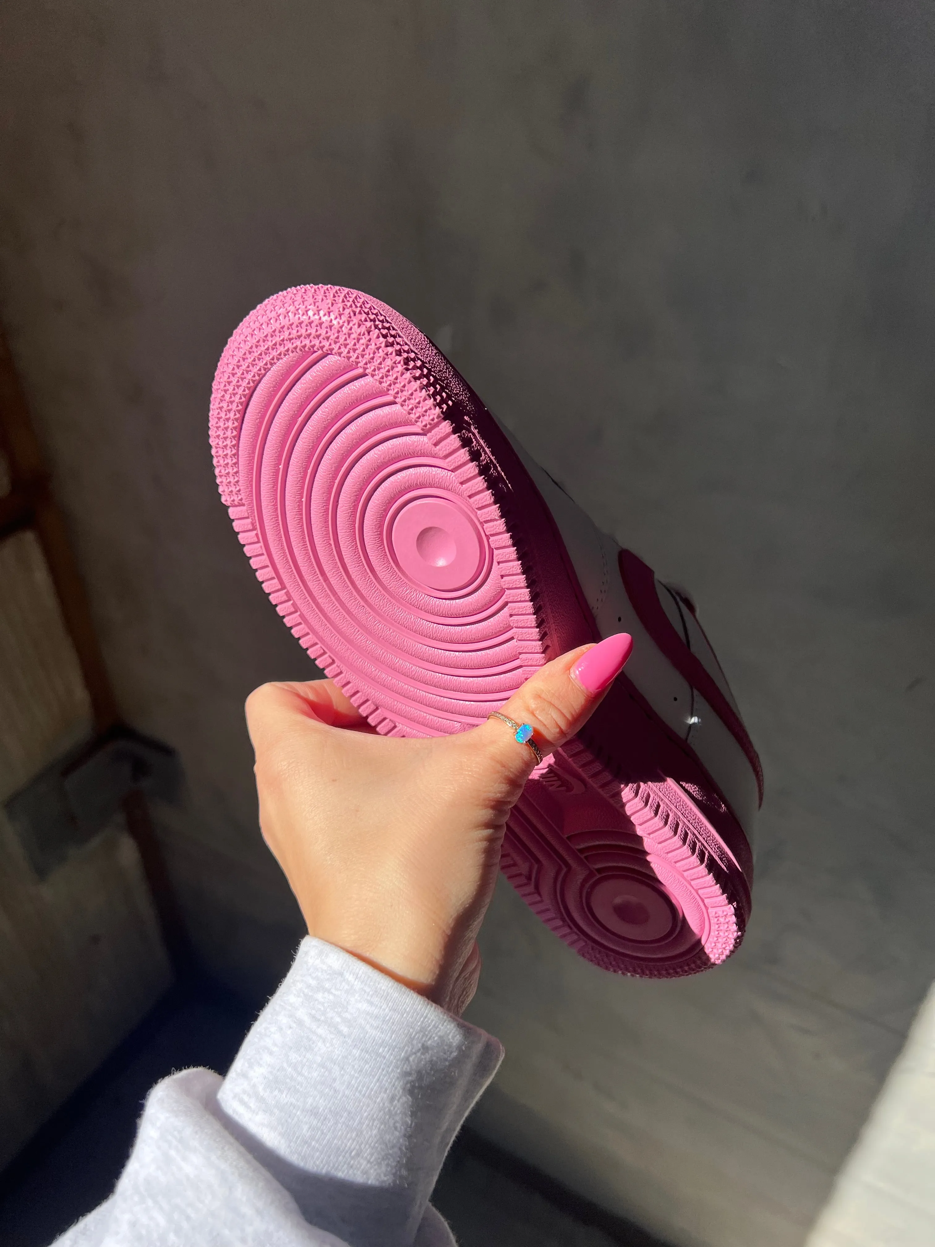 Barefoot feel Quick Jog Pink Swarovski Women??s Air Force 1 Low Shoes