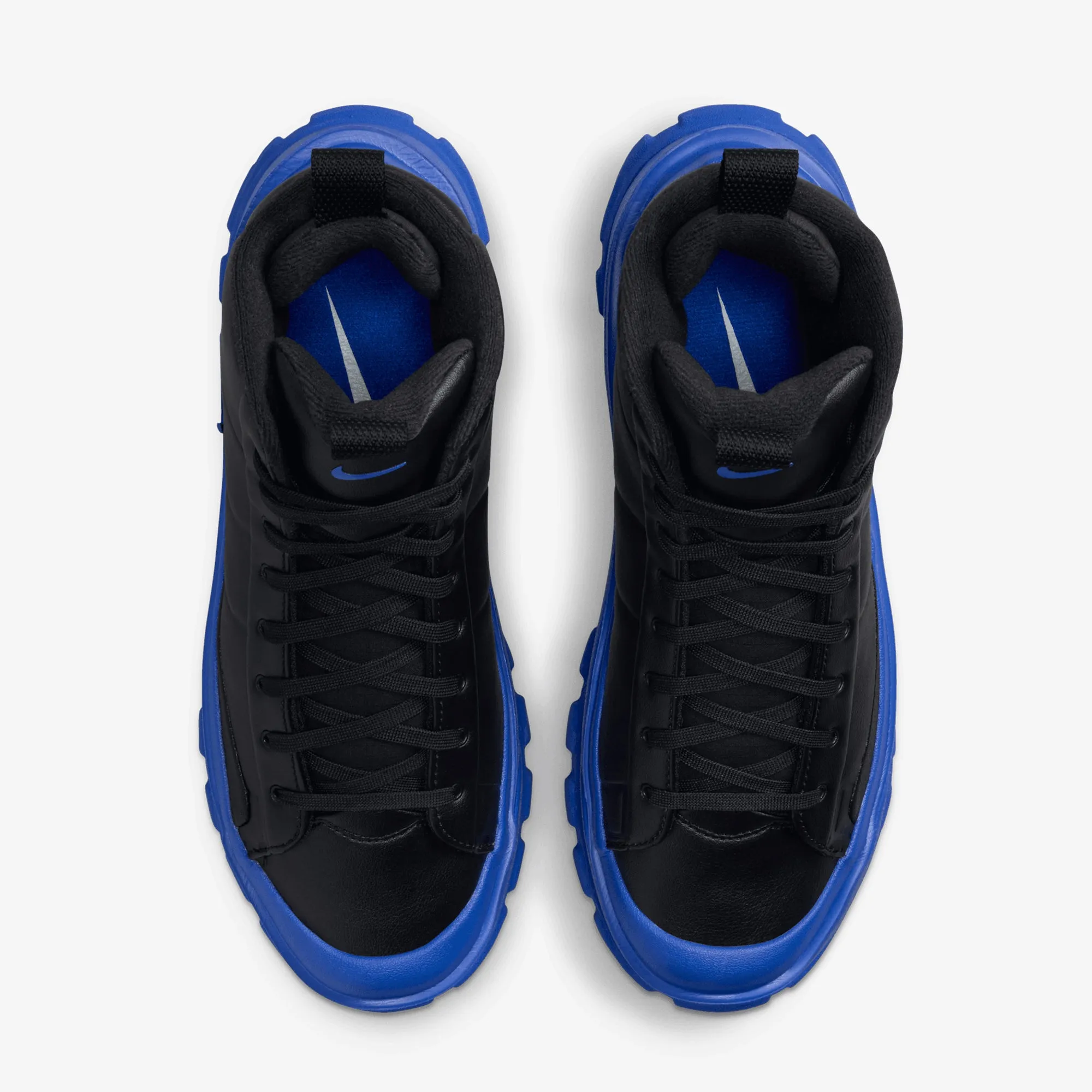 NIKE | BLAZER ROAM MID { BLACK/RACER BLUE Adaptive Lacing
