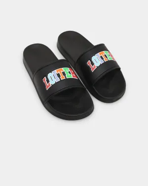 Loiter Arch Rainbow Slides Black/Multi-Coloured Comfort toe Wild Trek