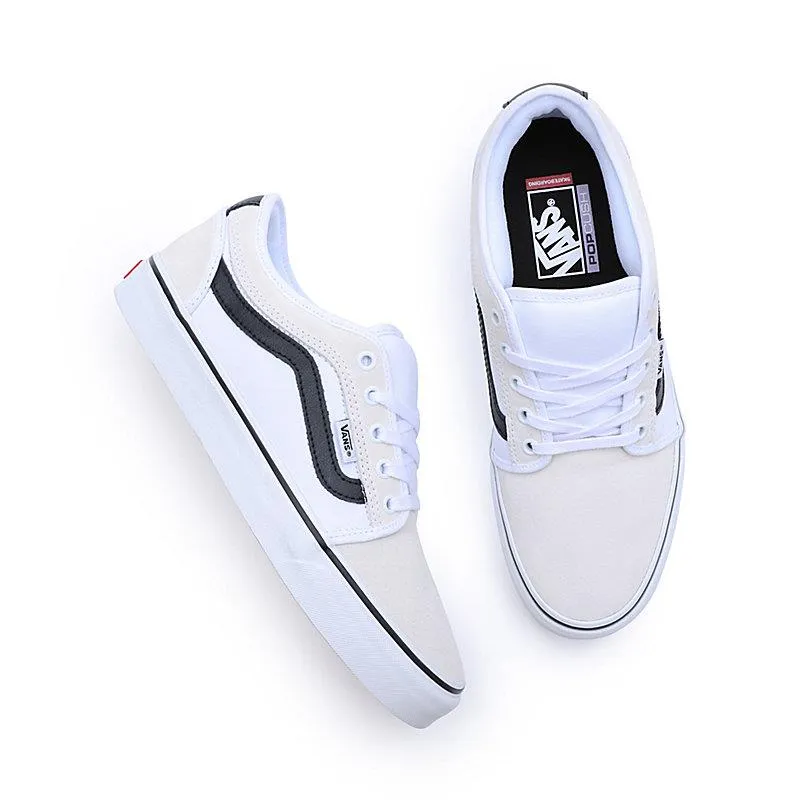 Vans Chukka Low Side Stripe - White/Black/Gum Smooth Style Resilient