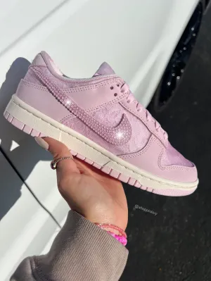Pink Lace Special Edition Swarovski Womens Nike Dunk Shoes Cushioned ride Side Support