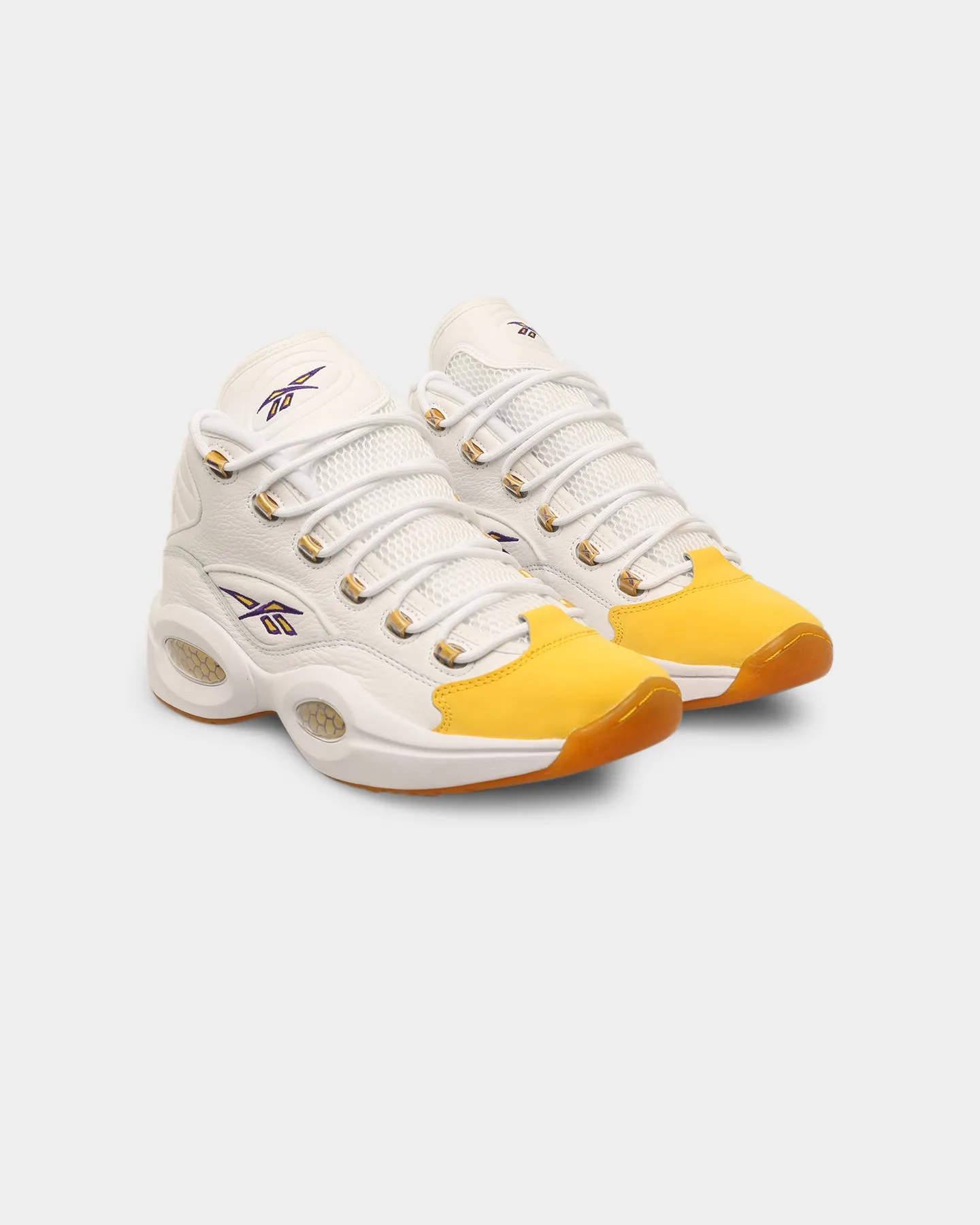 Reebok Question Mid White/Yellow Low Profile