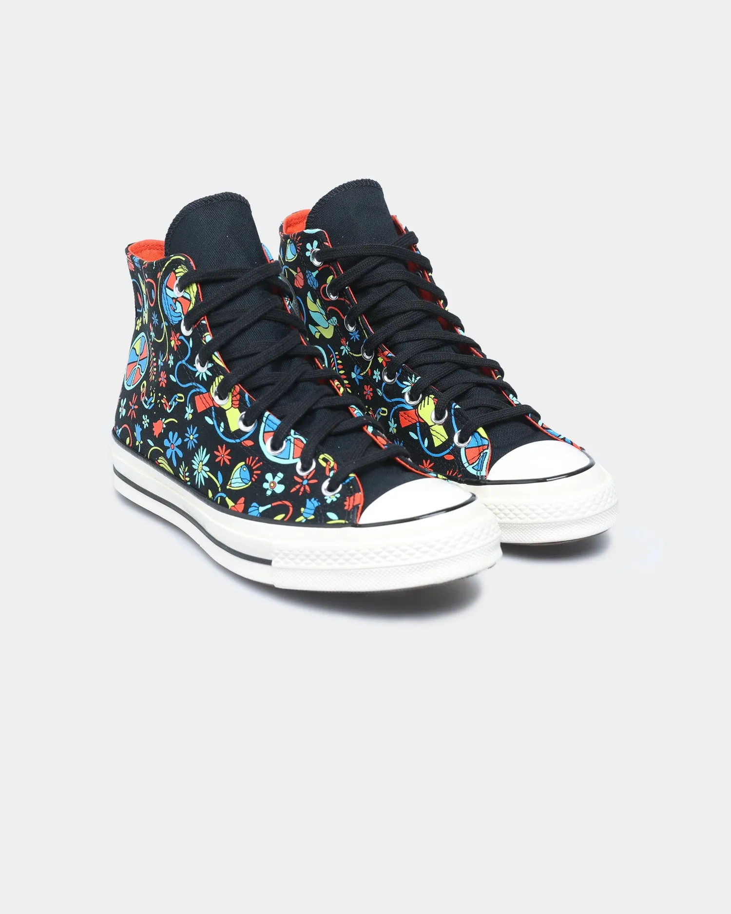 Rubber Outsole Flexible Converse Chuck 70 Peace & Unity Black/Poppy Glow