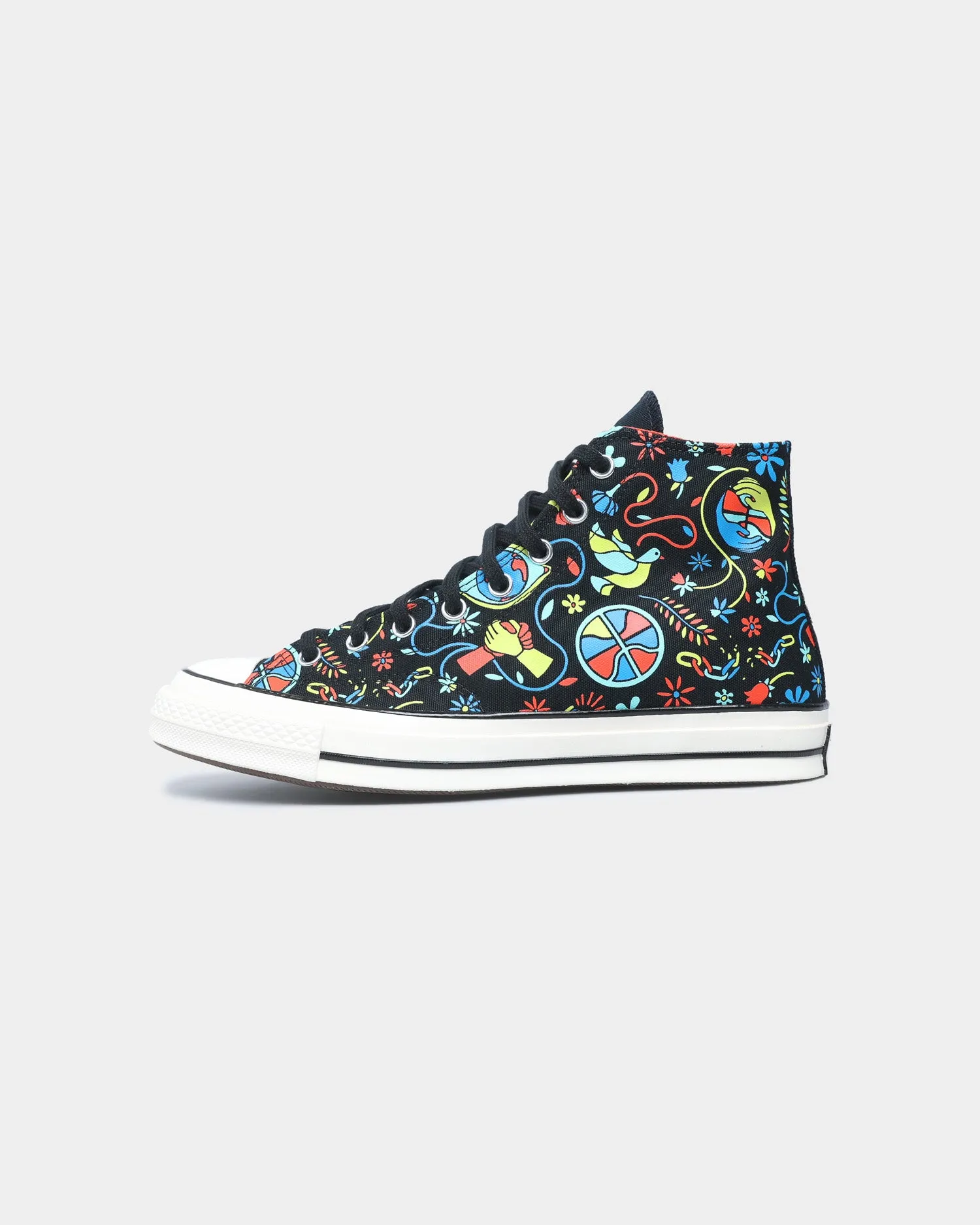 Converse Chuck 70 Peace & Unity Black/Poppy Glow Year Trust Clean White