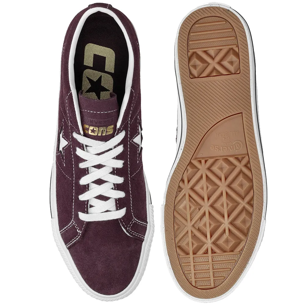 Toe Protection Pro Inspired Converse CONS - One Star Pro Ox Suede (Bloodstone/White)