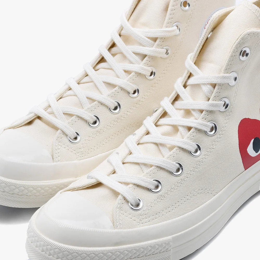 Converse x COMME des GAR?ONS PLAY Chuck Taylor Hi / Beige Grip Performance Glide Ride