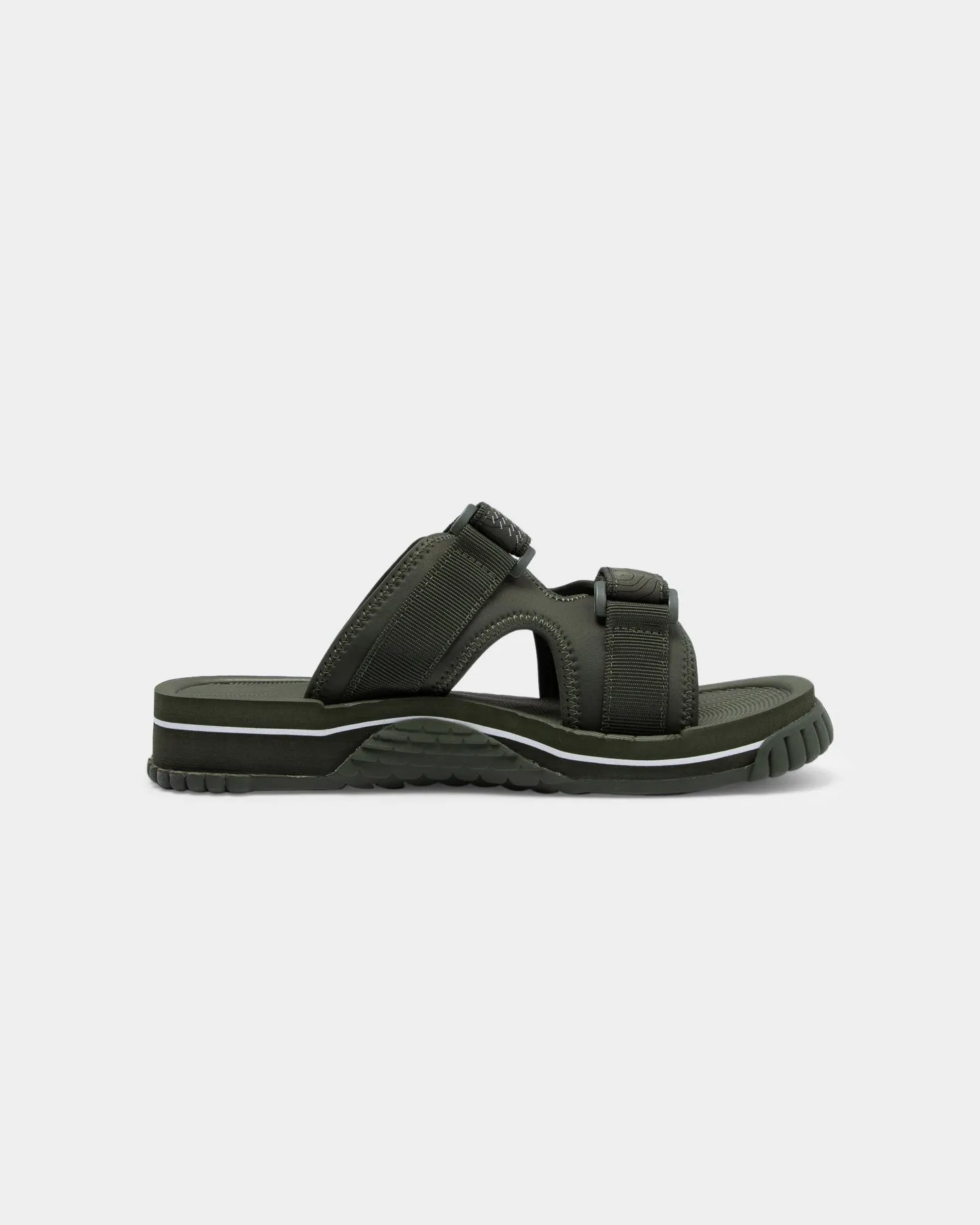 Surf Step Grip Hold PYRA Men's PYRA? x Shaka Chill Out Sandal Olive Green