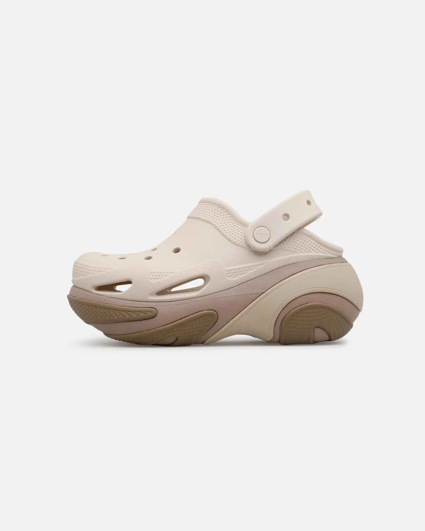 Crocs Bubble Crush Clog Taupe Flexible Fit Busy Professionals