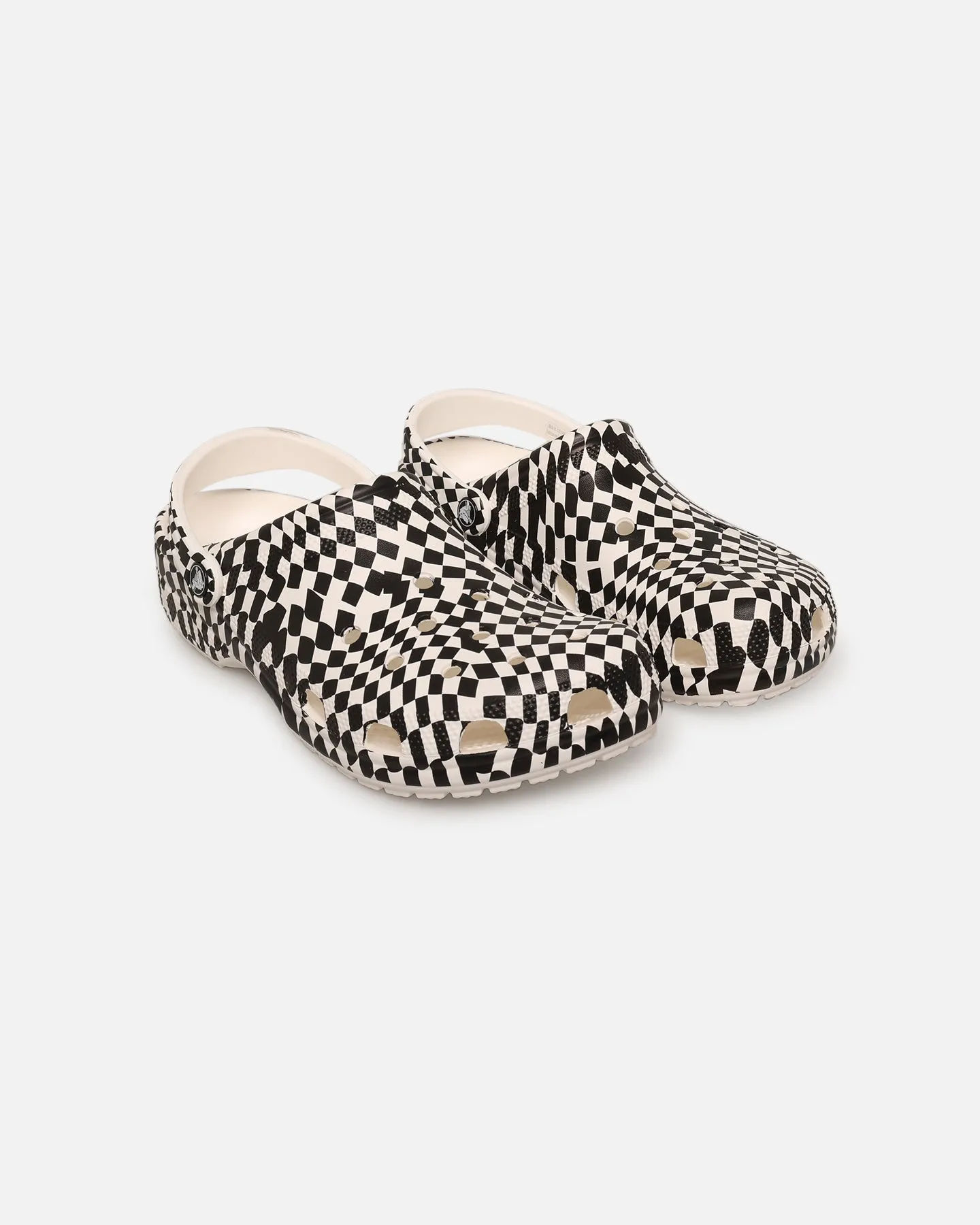 Fresh Tone Sea Breeze Crocs Class Warped Check Classic Clog White/Black