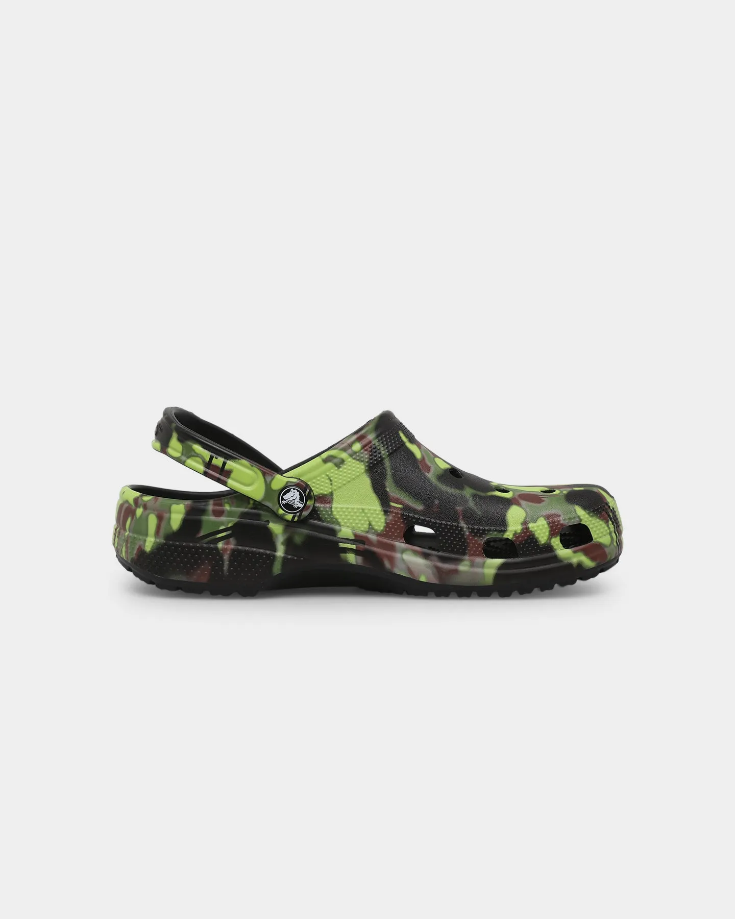 Stretch Fabric Active People Crocs Classic Clog Spray Camo Black