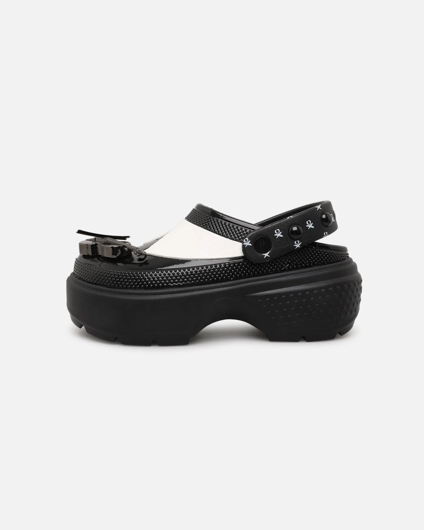Crocs X Wednesday Addams Stomp Clog Black Comfort Fit Lightweight Form Road Trip