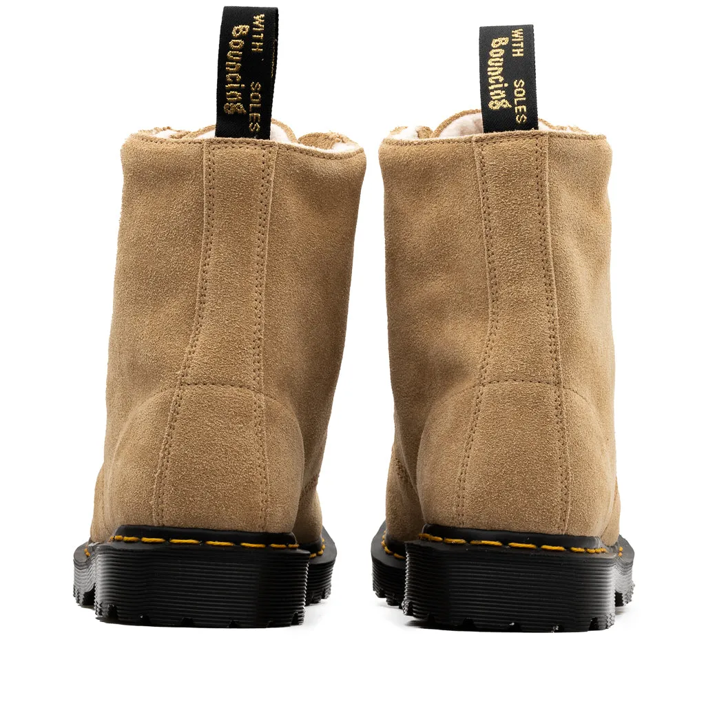 Dr. Martens Barton Suede Boots - Sand Cozy Feel Anti Odor City Walking