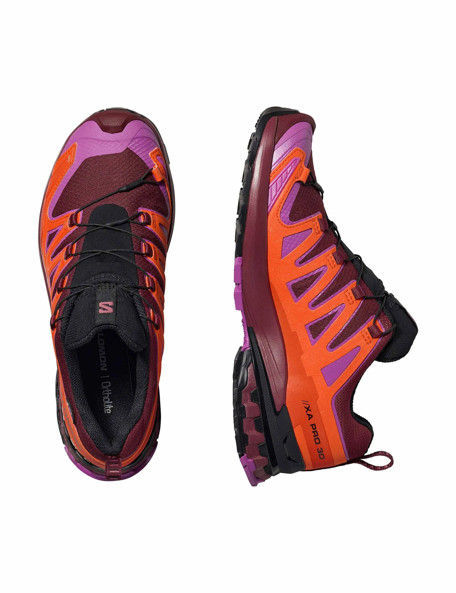 XA Pro 3D V9 Gore-Tex - Tawny Port/Red Orange/Willowherb cushioned - footbed - material - plushness shoes