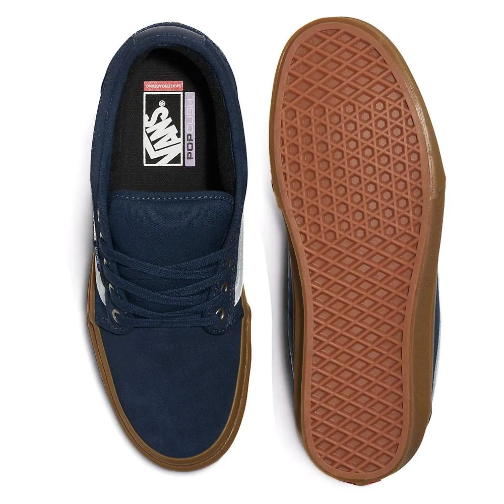 Smooth Walk Durable Mesh Vans Chukka Low Sidestripe - Navy/Gum
