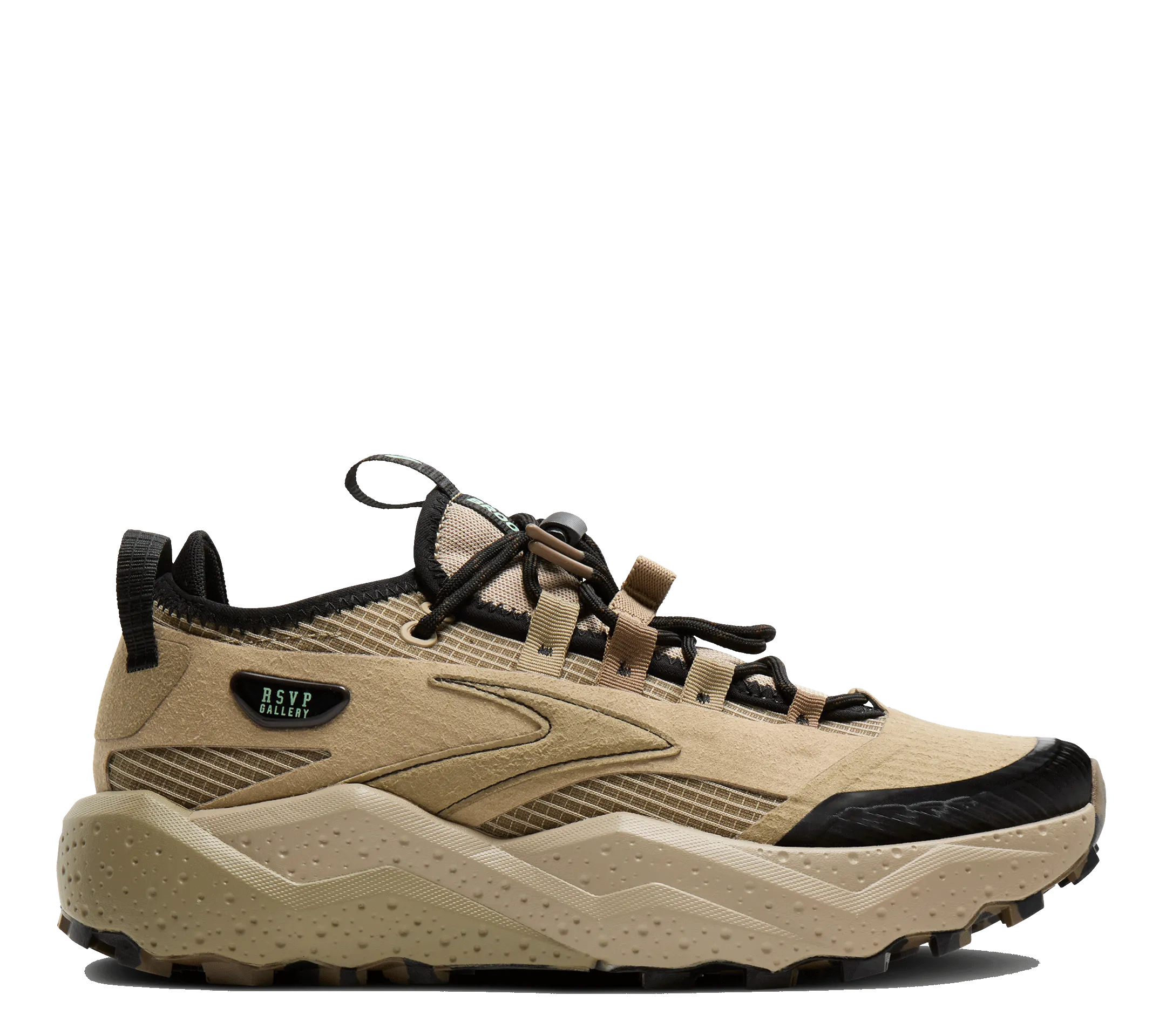 RSVP Gallery x Brooks Caldera 8 Ultra Light Airport Travel Tech Glow