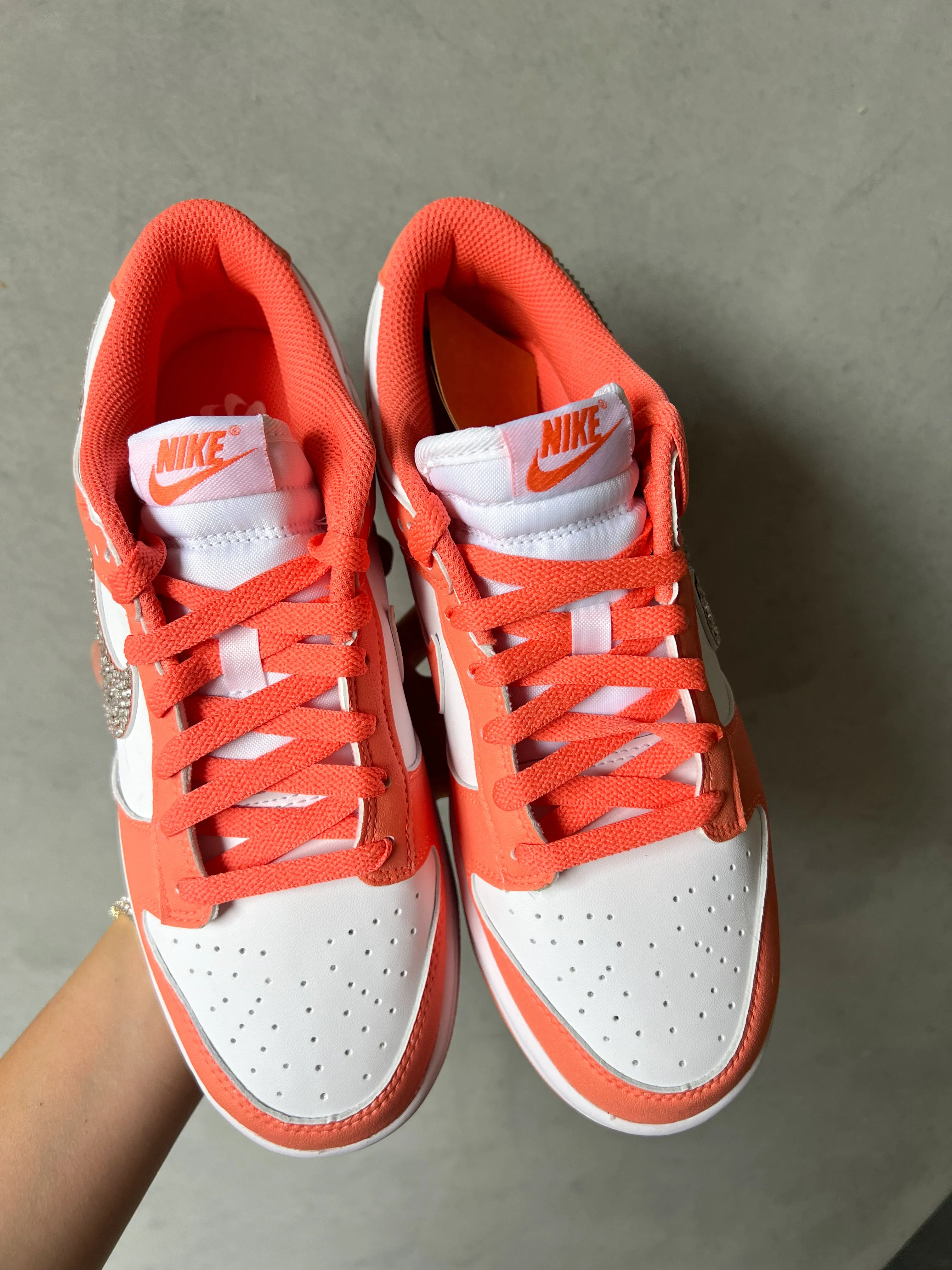 Mango Orange Swarovski Womens Nike Dunk Shoes Mild Support