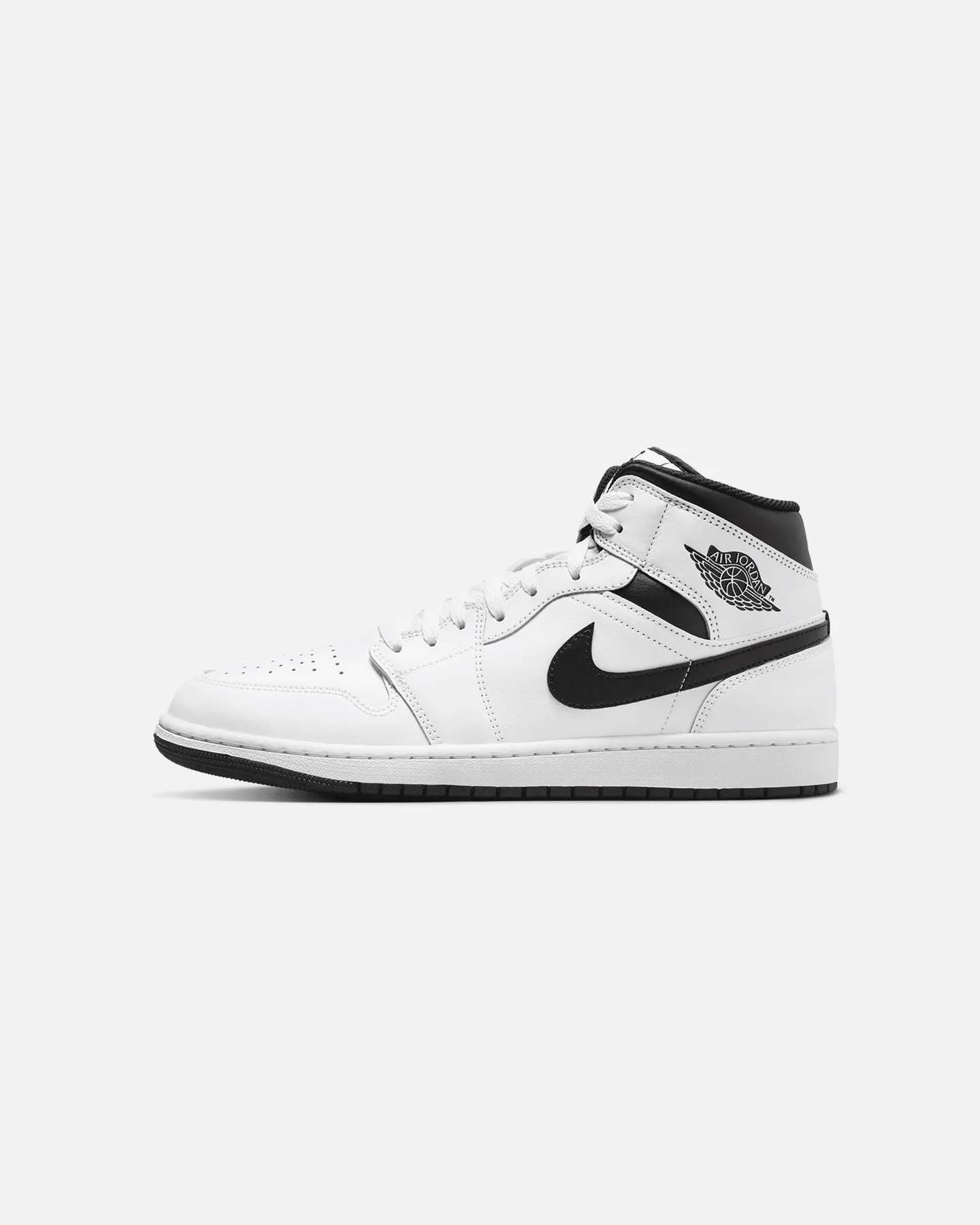 Jordan Air Jordan 1 Mid White/Black Trail Strong Kids Fun