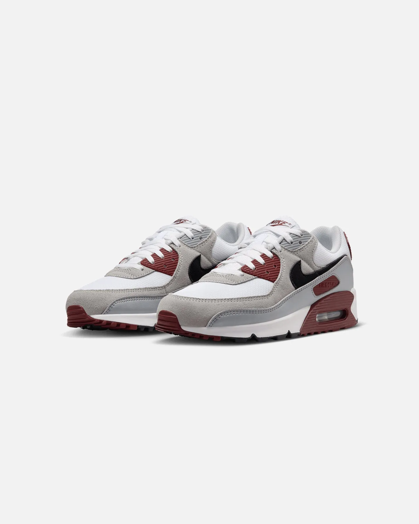 Nike Air Max 90 White/Black-Dark Team Red Quality Shine Silver