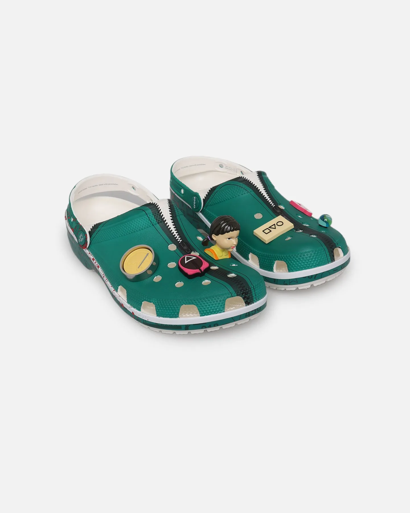 Neutral Glow Synthetic Crocs Squid Game Classic Clog Multi