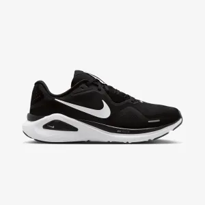 Nike | STRUCTURE 26 { BLACK/WHITE-COOL GREY-METALLIC SILVER Minimalist Stitching
