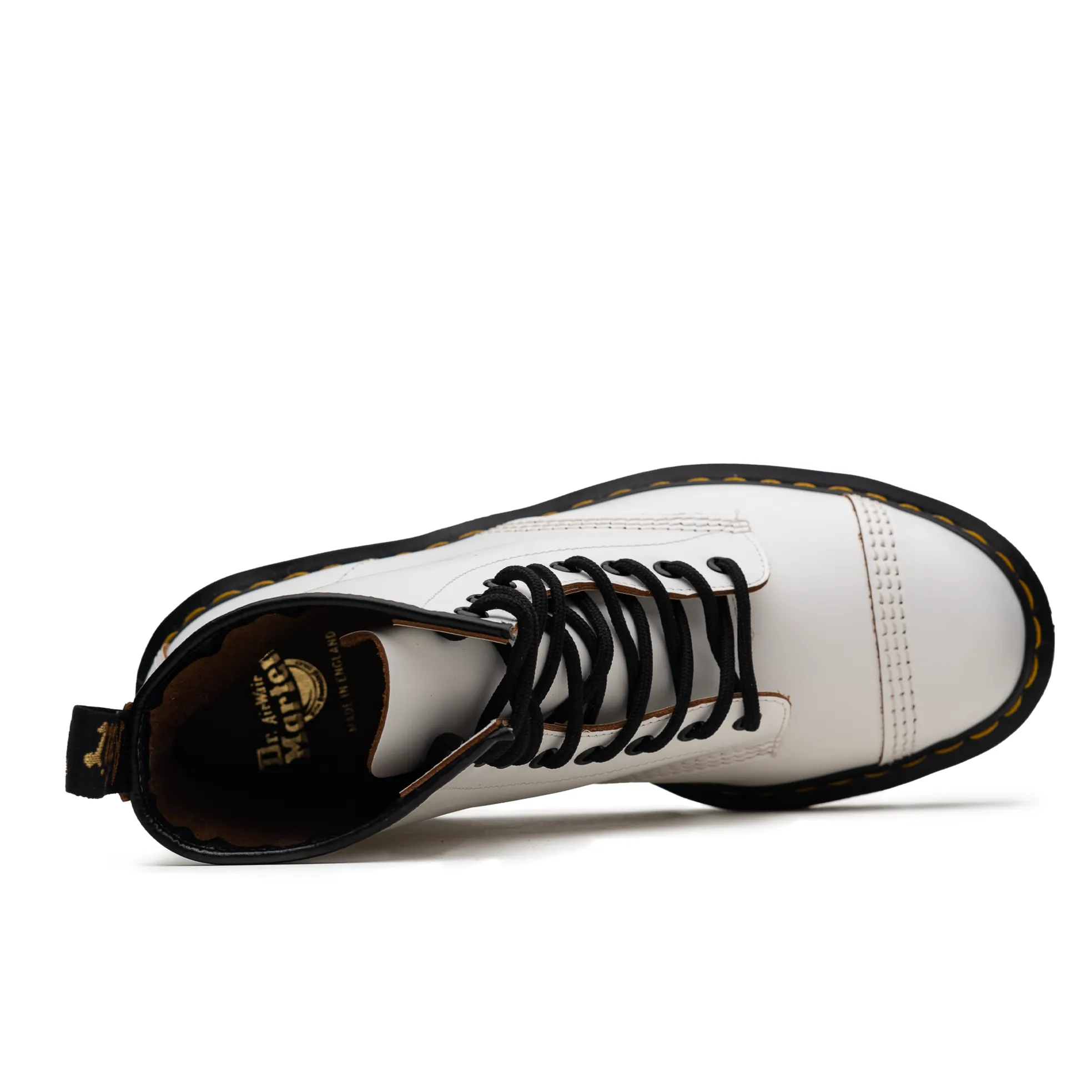 Breathable Weather Resistant User Dr. Martens 1460 Bex Toe Cap - White Quilon