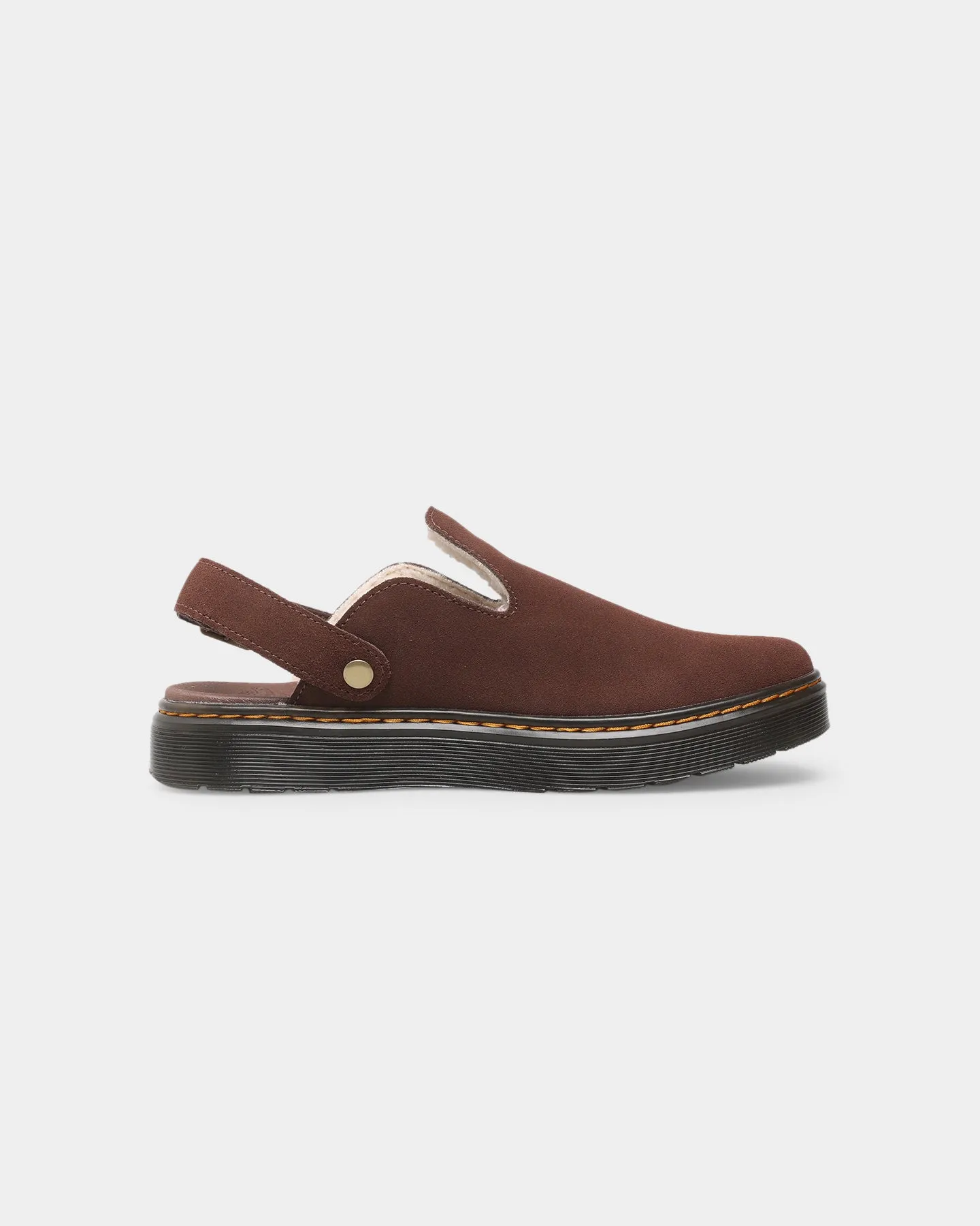 Velvet Soft Dr. Martens Carlson Mule Dark Brown