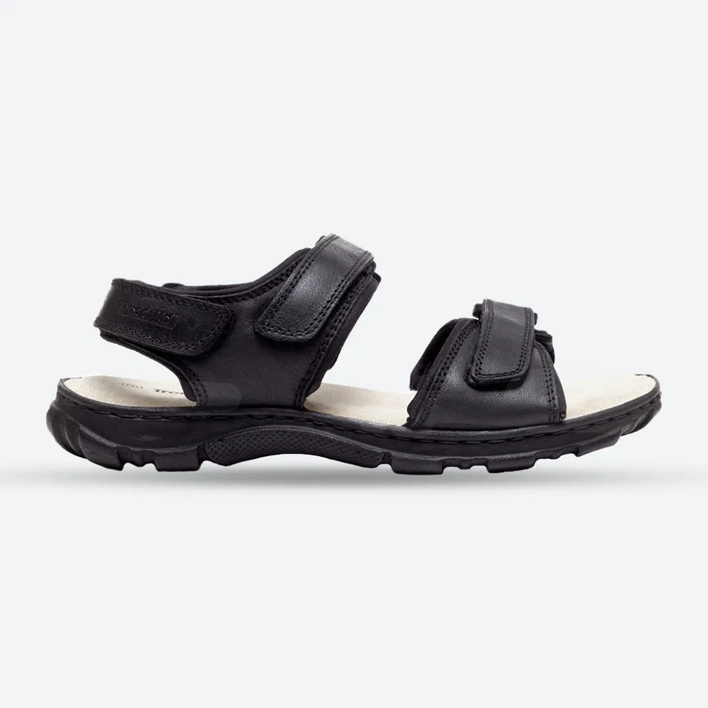Wrap Around Strap Mens Wide Fit James Leather Sandals by Tredd Well
