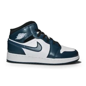 Cutting Zone Motion Nike Air Jordan 1 Mid - 554725 411- Armory Navy White Black