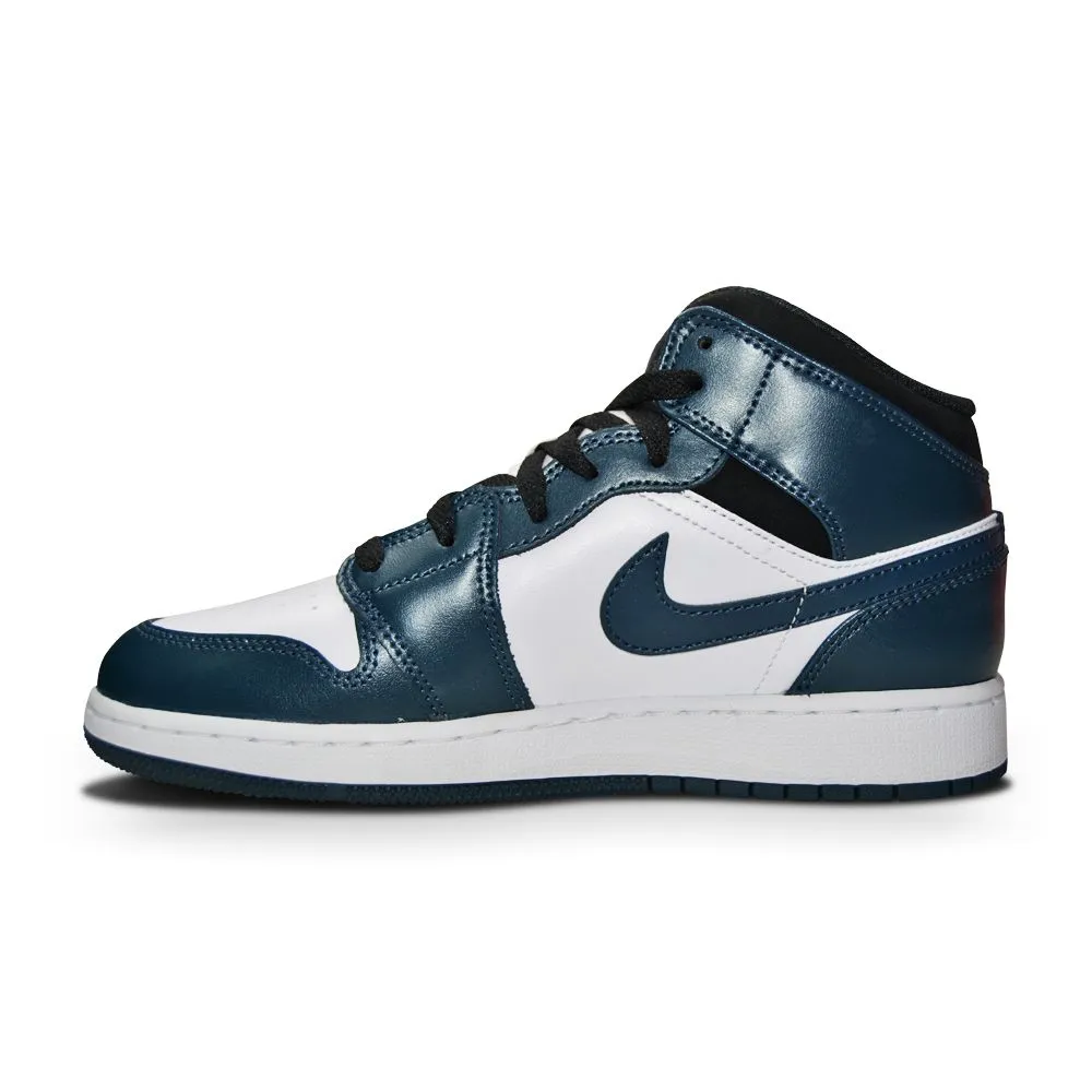 Nike Air Jordan 1 Mid - 554725 411- Armory Navy White Black Cloud Step