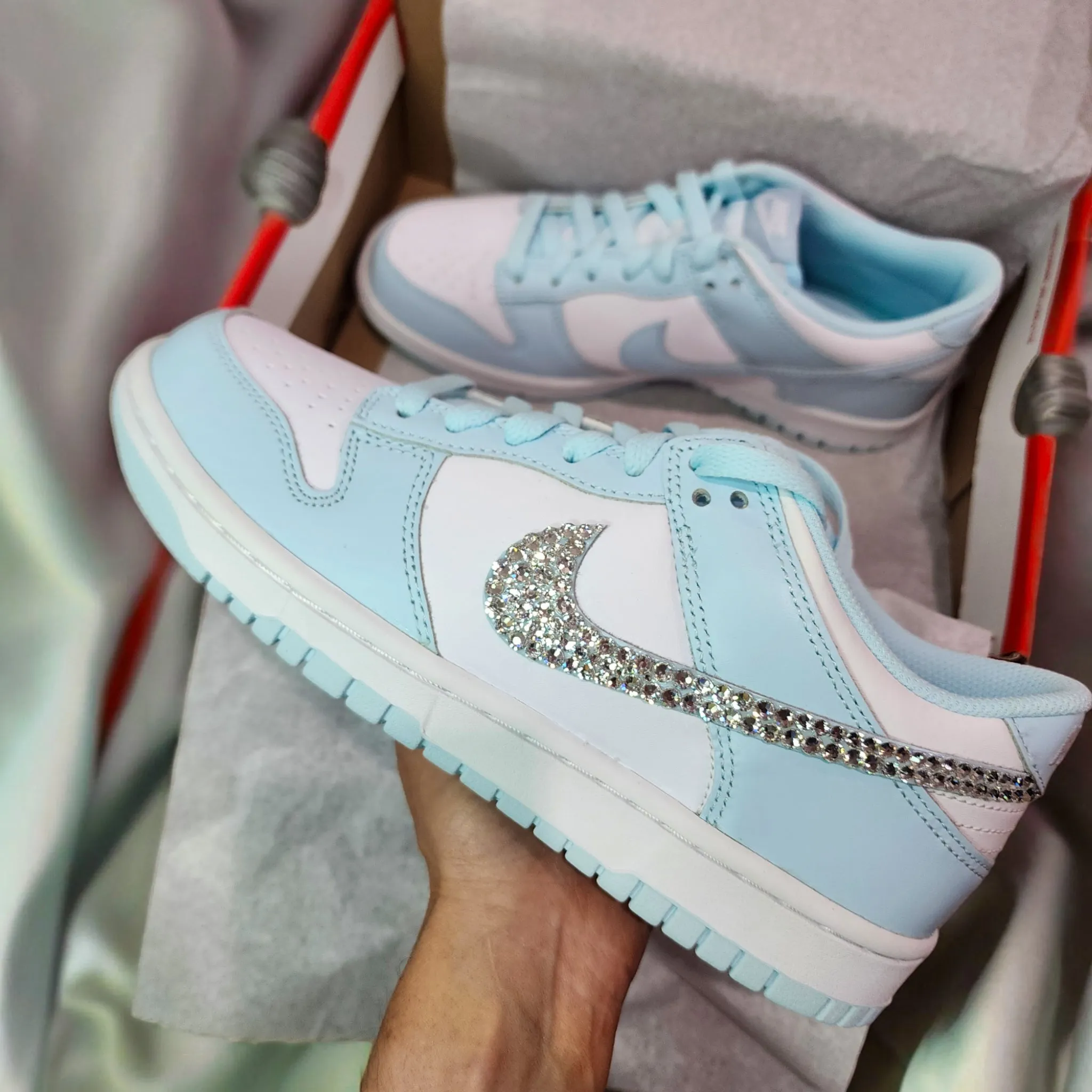 Dunk Low Women/Youth (Baby Blue/White) Balance Focus