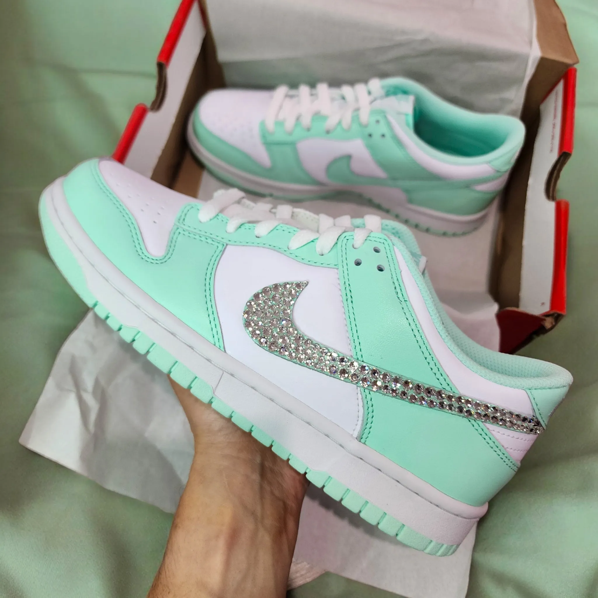 Dunk Low Women/Youth (Mint Green) Anti   Microbial