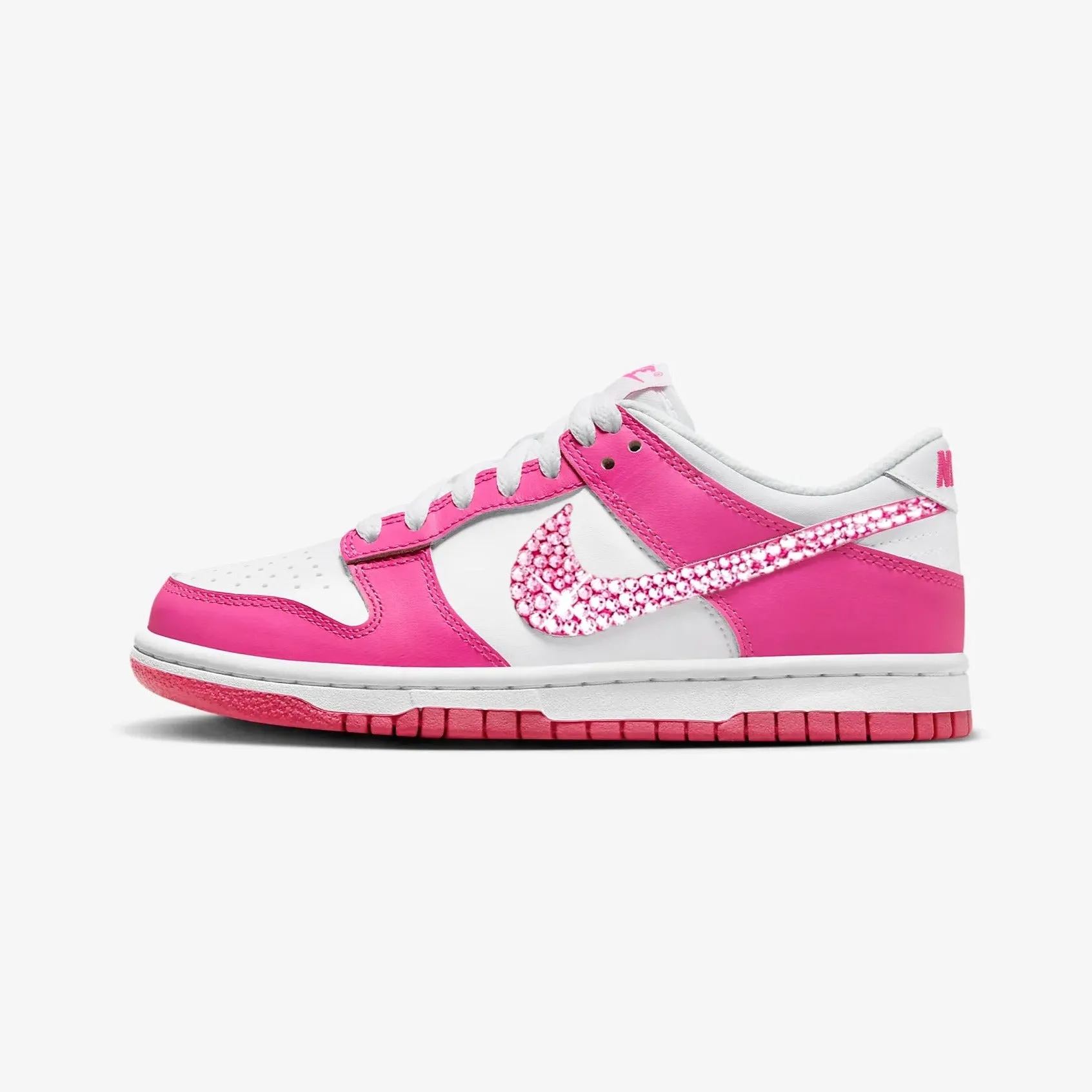 Dunk Low Women/Youth (Pink/White) Square Toe Hyper Compression Midsole