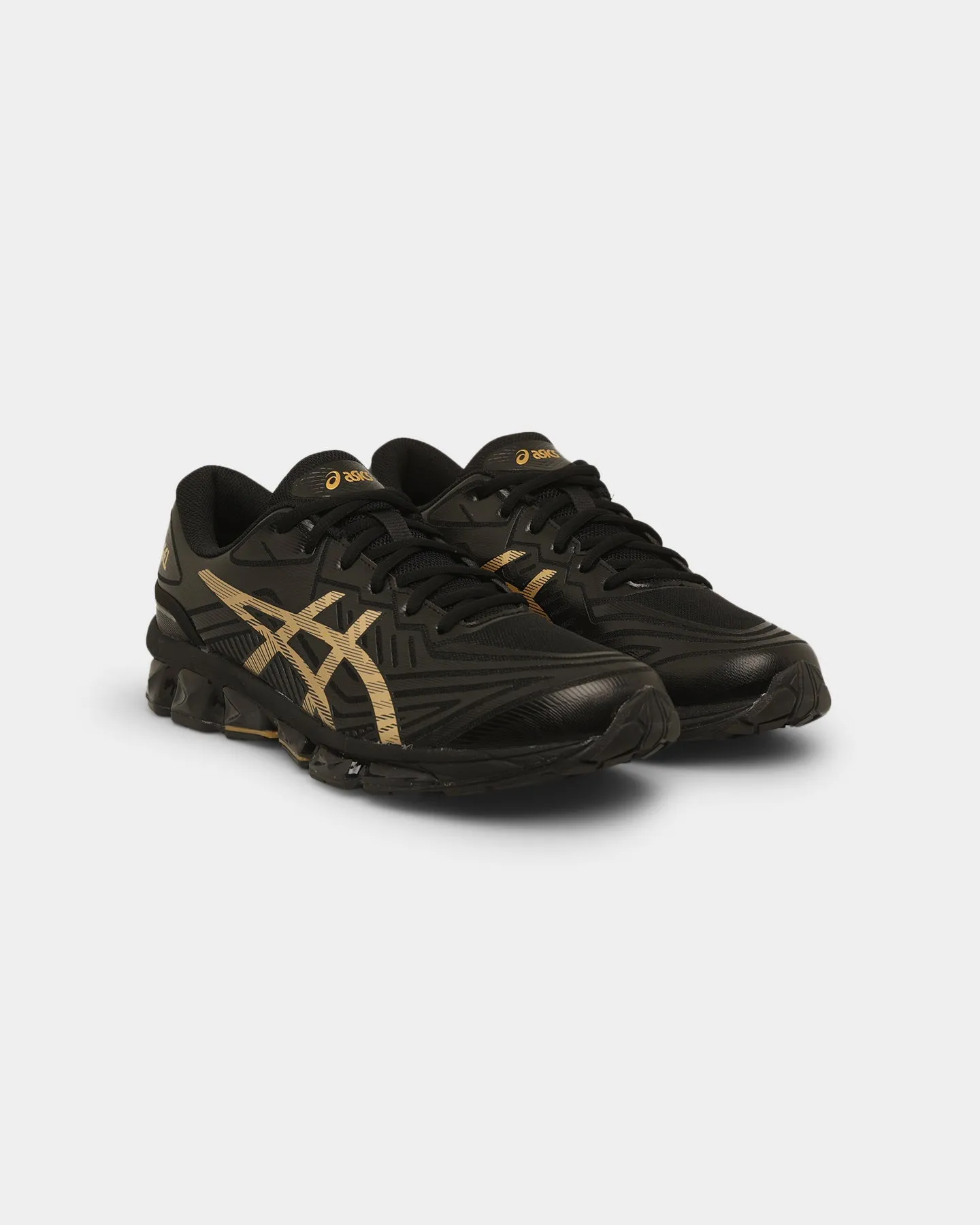 Pair Quick Stone Glam ASICS GEL-QUANTUM 360 VII Black/Pure Gold