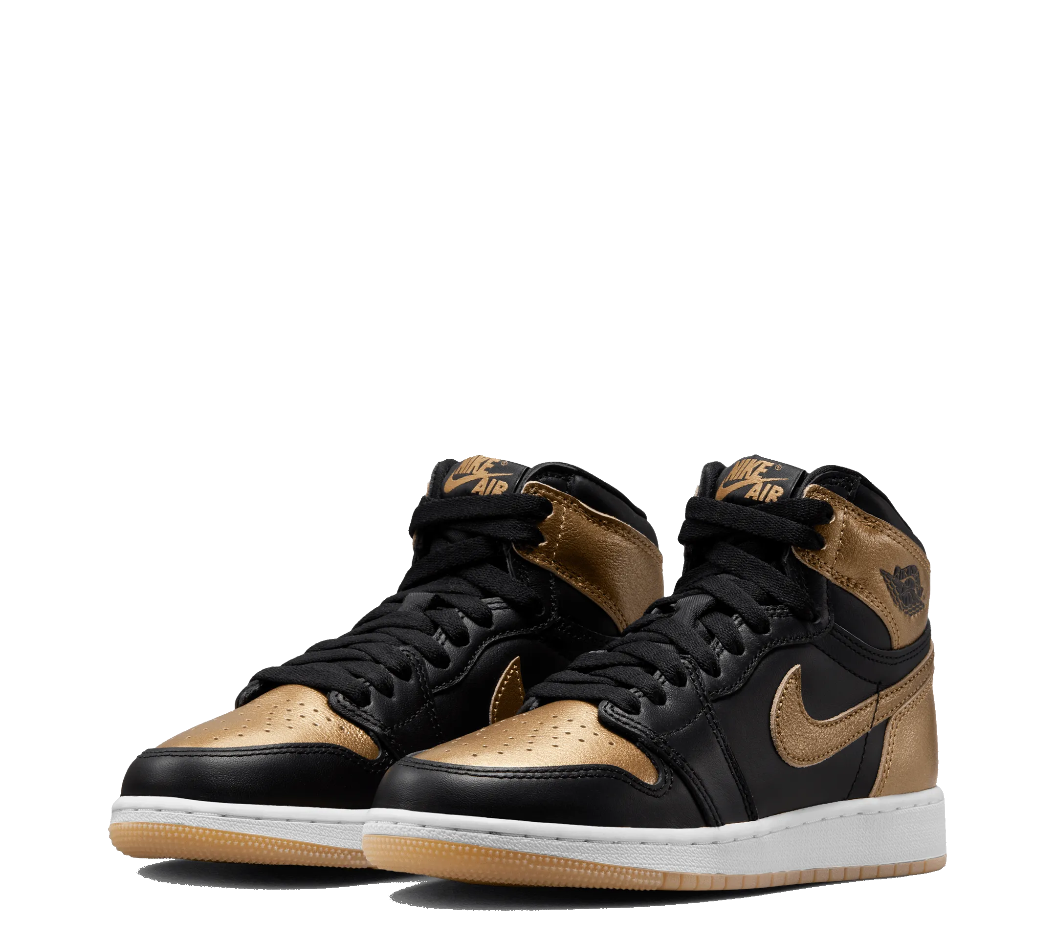 Matte Base quick dry Air Jordan 1 Retro High OG "Black & Gold" [Grade School]