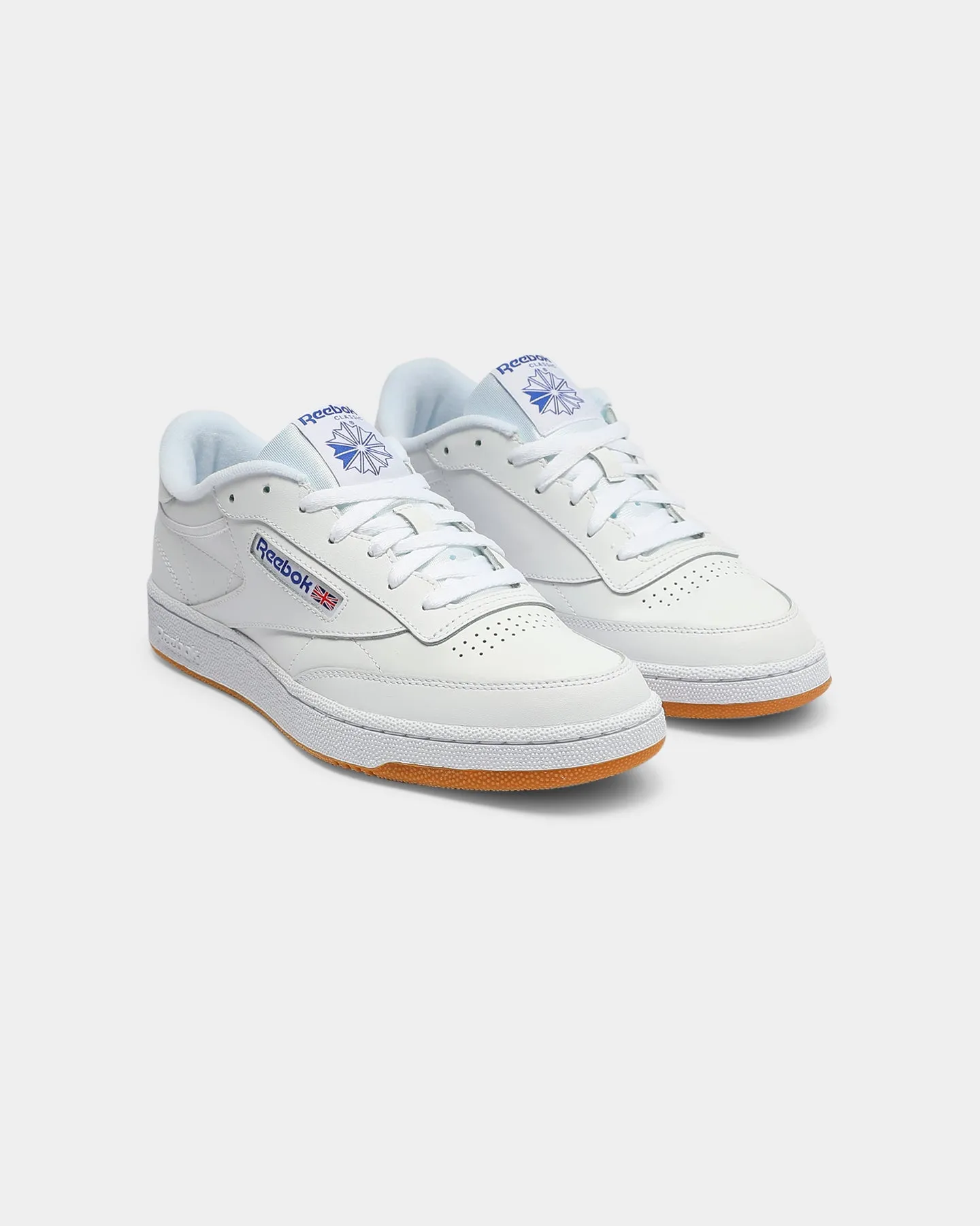 Reebok Club C 85 White/Royal/Gum Comfortable Insole Soft Land