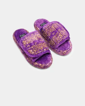 Goat Crew Velcro Paisley Bandana Slipper Purple/Yellow Smart Fit