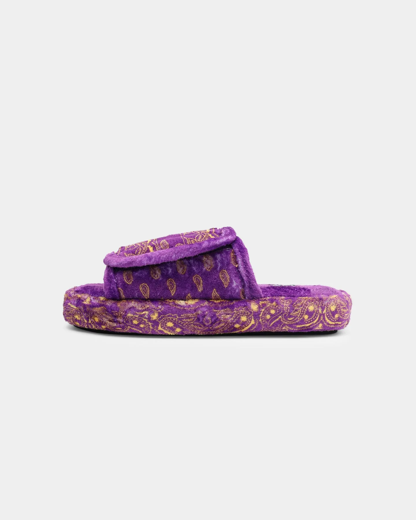 Goat Crew Velcro Paisley Bandana Slipper Purple/Yellow Training Travel Must