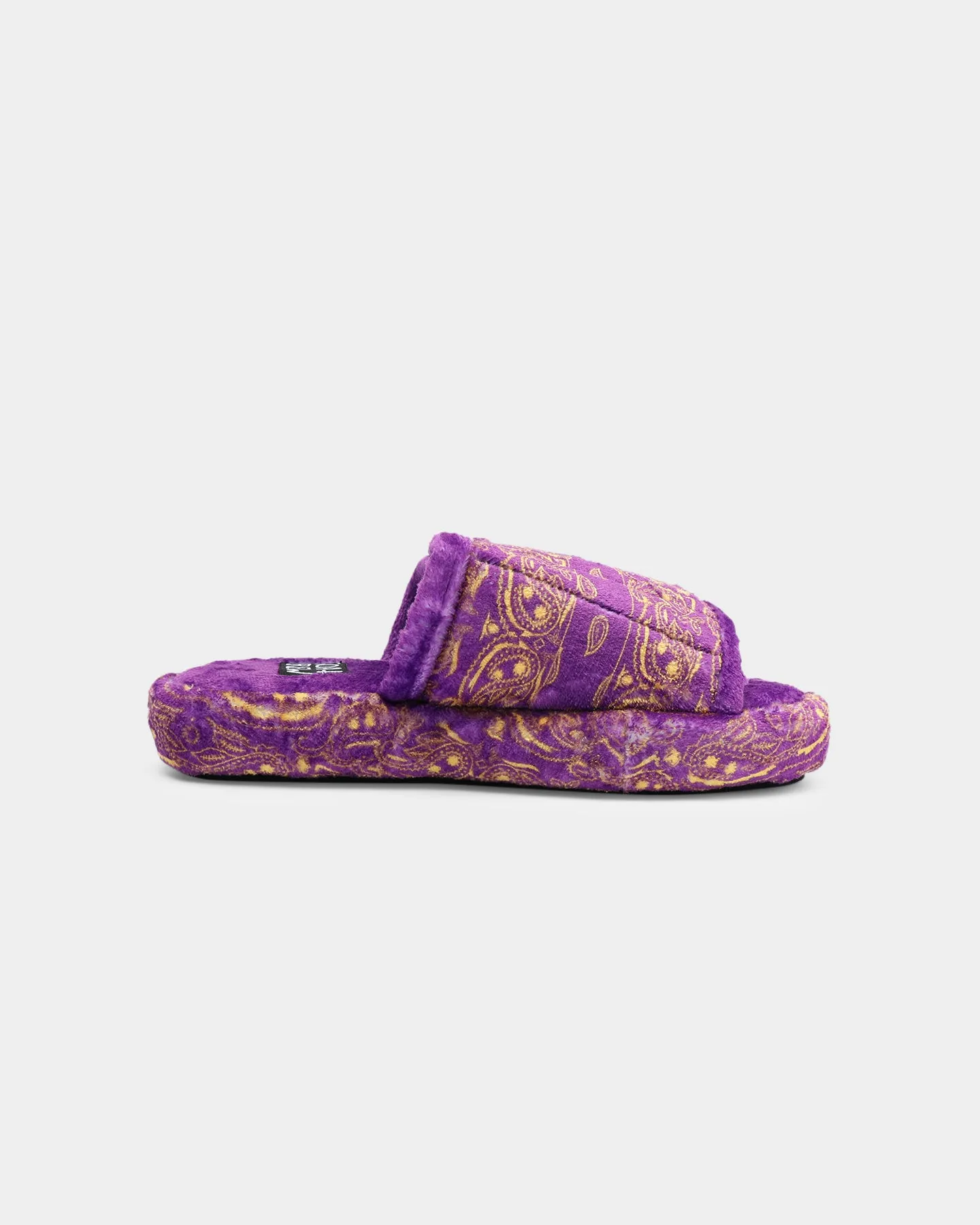 Tech Glow Abrasion resistant Goat Crew Velcro Paisley Bandana Slipper Purple/Yellow