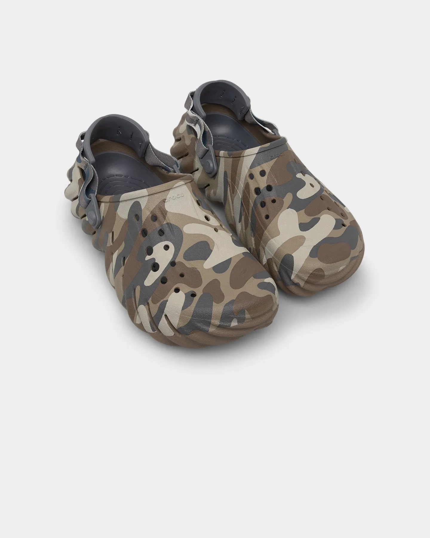 Ventilated Mesh Cold Weather Crocs Echo Camo Redux Clog Charcoal