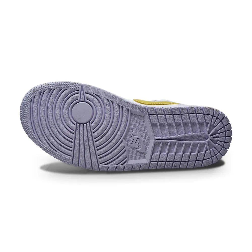 Women's Nike Air Jordan 1 Low - DC0774 501 - Barely Grape Lemon Wash White Seamless Upper True Heart