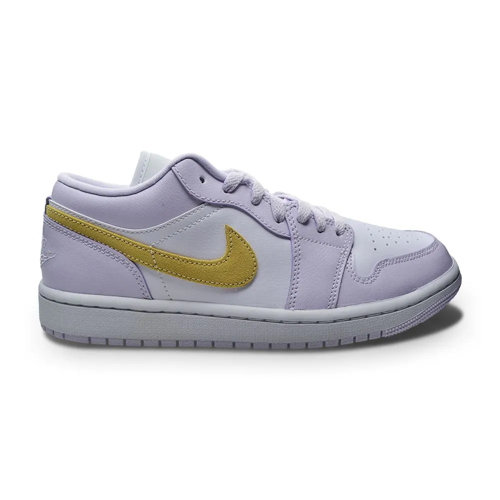 Women's Nike Air Jordan 1 Low - DC0774 501 - Barely Grape Lemon Wash White Lockdown Fit Structure