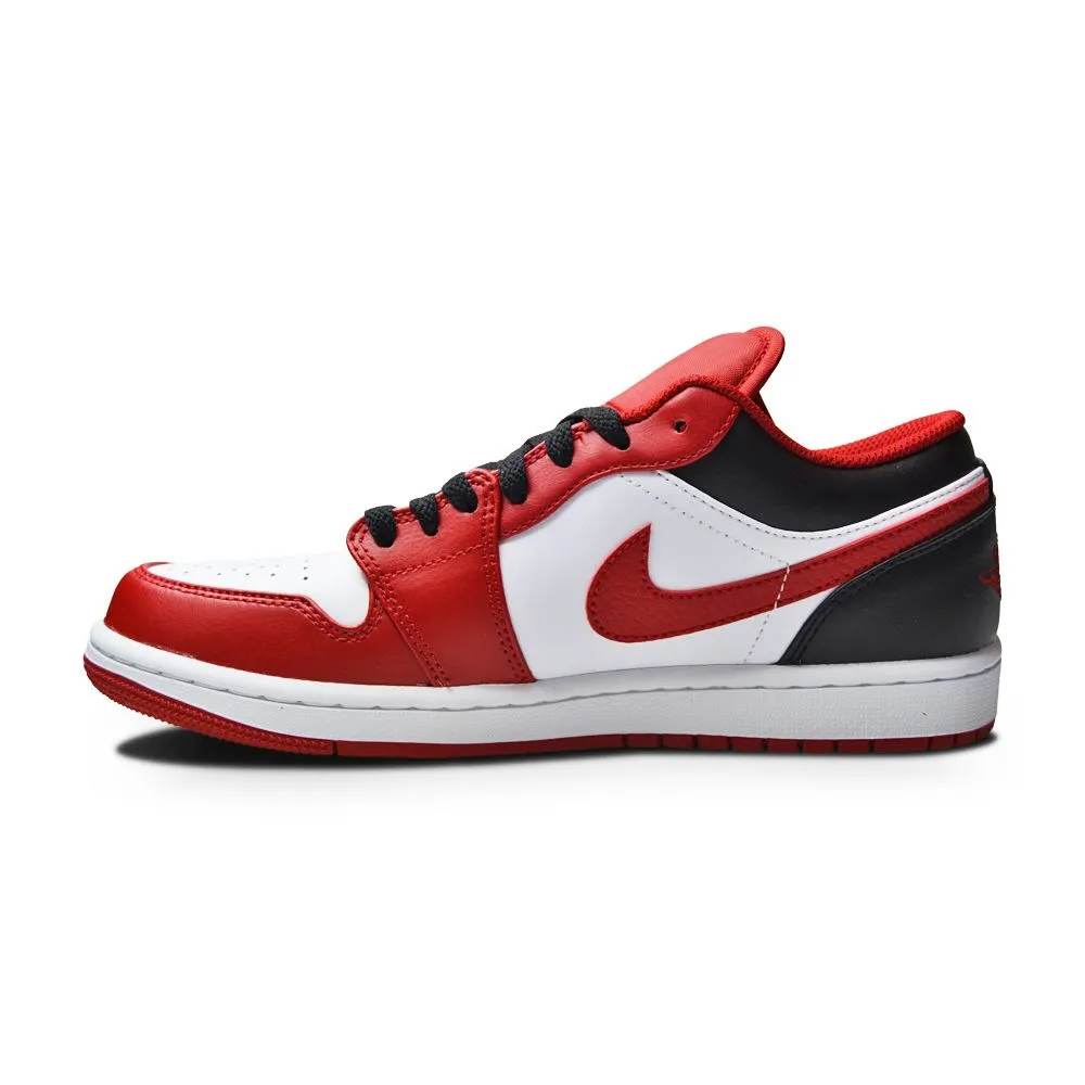 Responsive Platform Comfort Step Mens Nike Air Jordan 1 Low "Bulls" - 553558 163 - White Gym Red Black