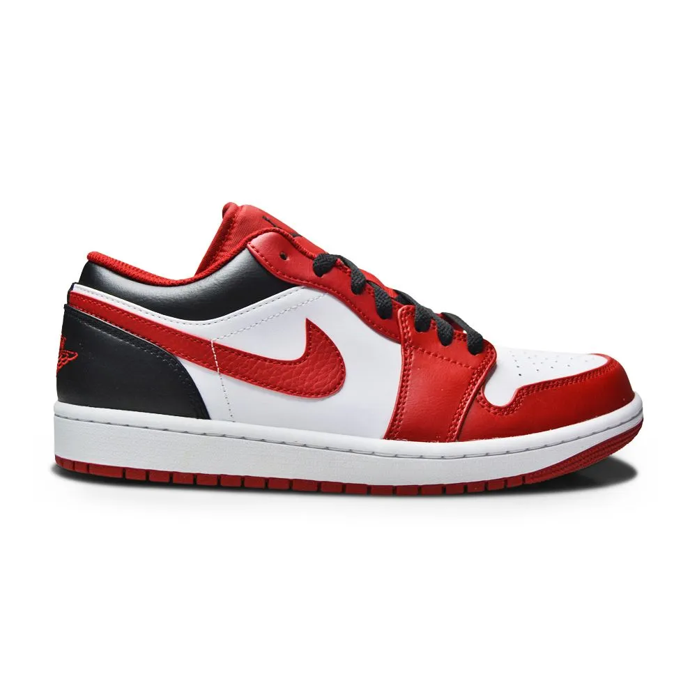 Mens Nike Air Jordan 1 Low "Bulls" - 553558 163 - White Gym Red Black Ortholite insole