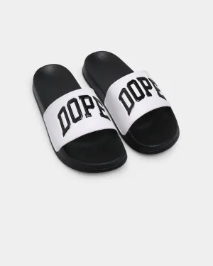 Dope Slides White/Black Padded Comfort Cold Weather