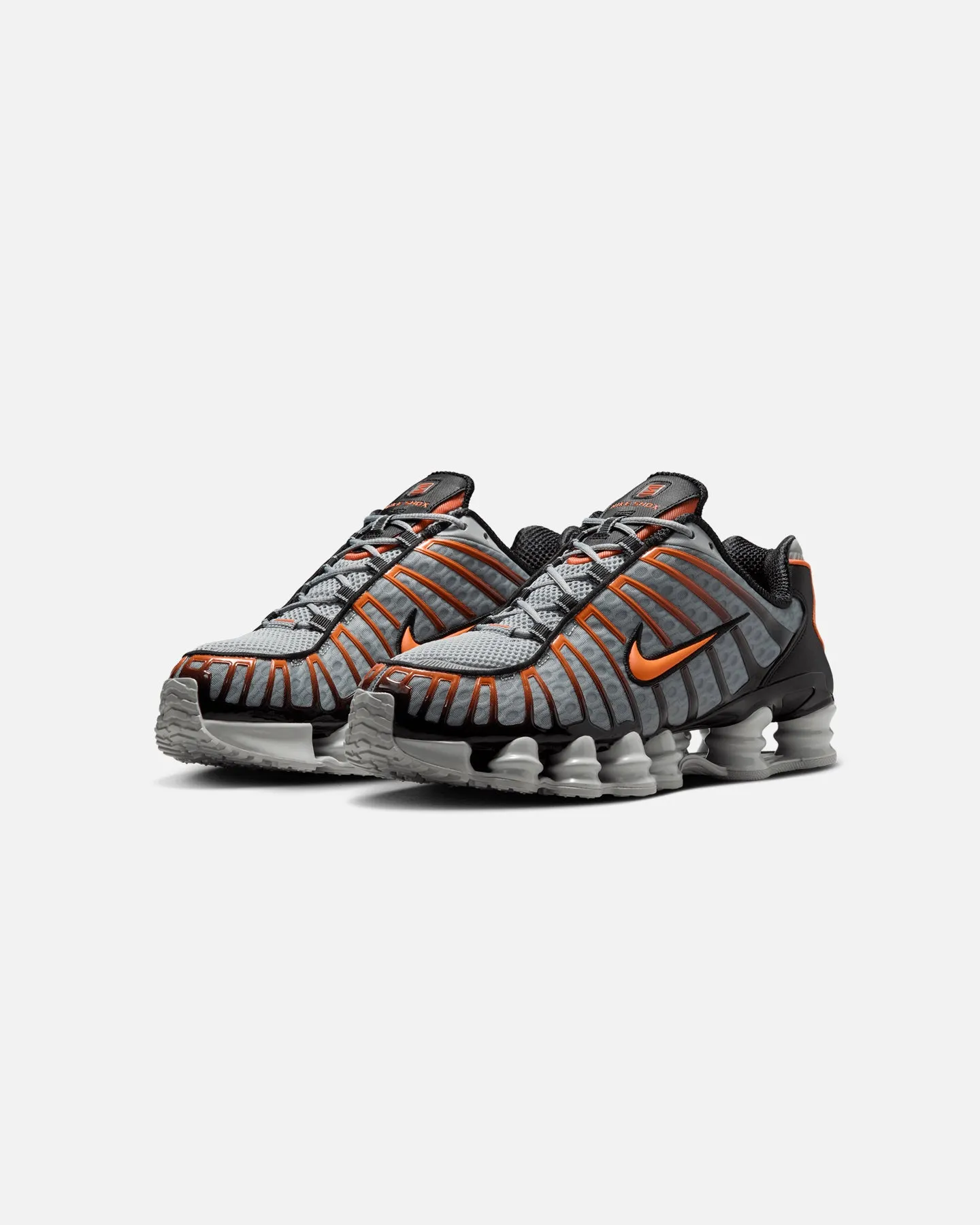 Nike Shox TL Smoke Grey/Bright Mandarin Island Vibe Leather Upper