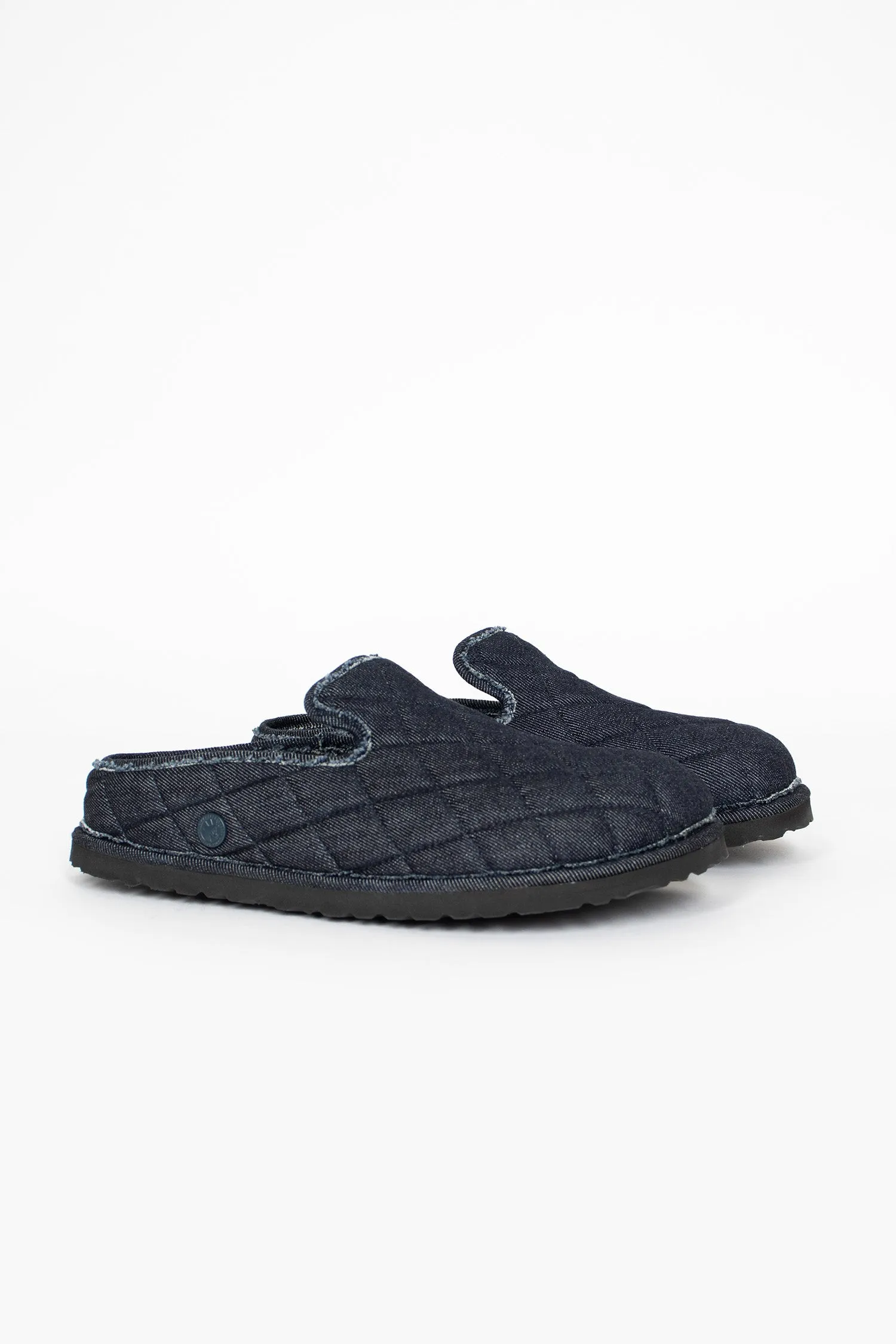 Memory Foam Standing All Leather Eliscu Mule Dark Wash Denim